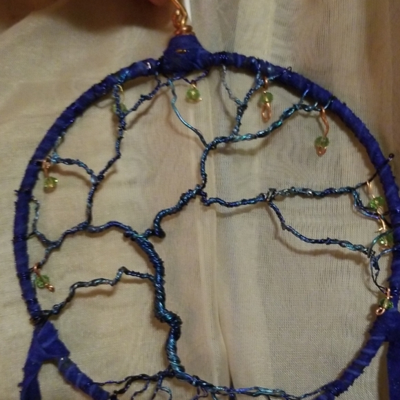 Tree of Life - Blue Wire and Leather - Picture 3 of 4